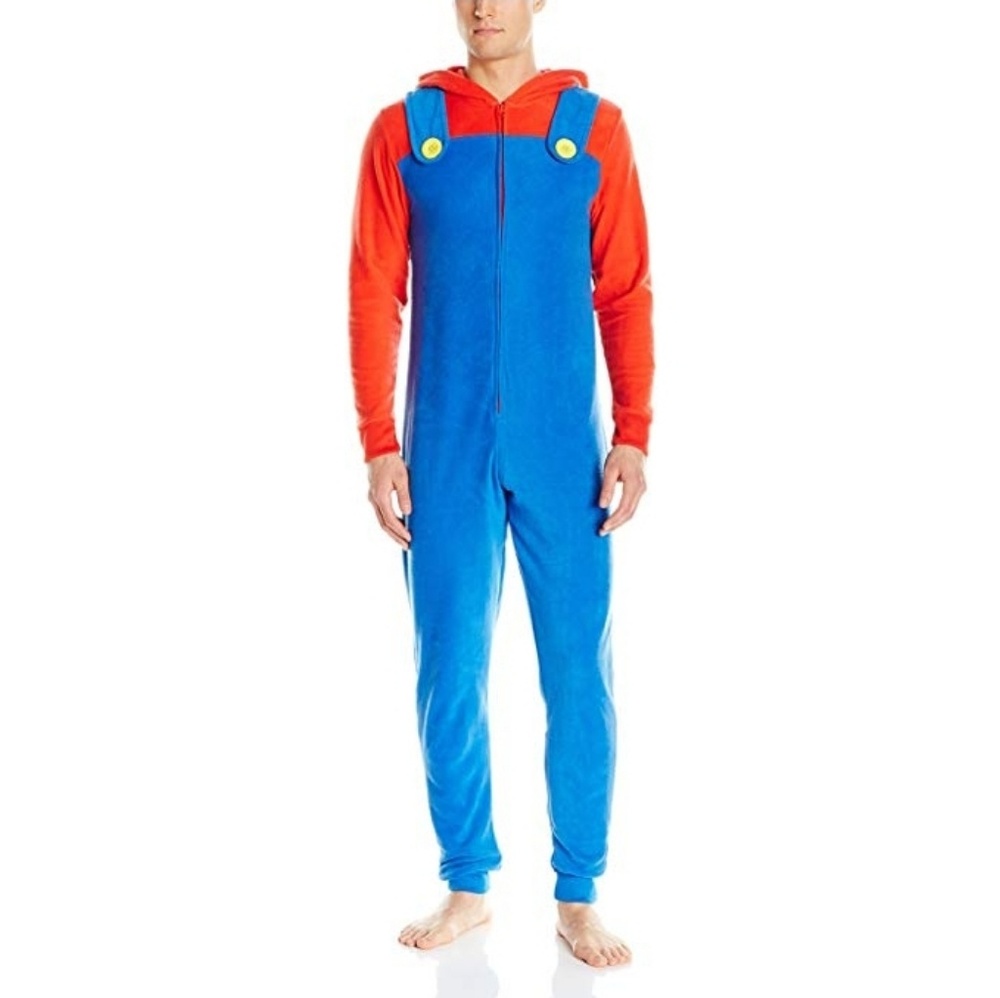 Nintendo Super Mario Bros Hooded PJ's Size 2X
